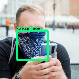 Mask type detection - Homemade mask