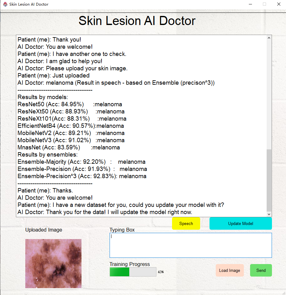 AI doctor system interface